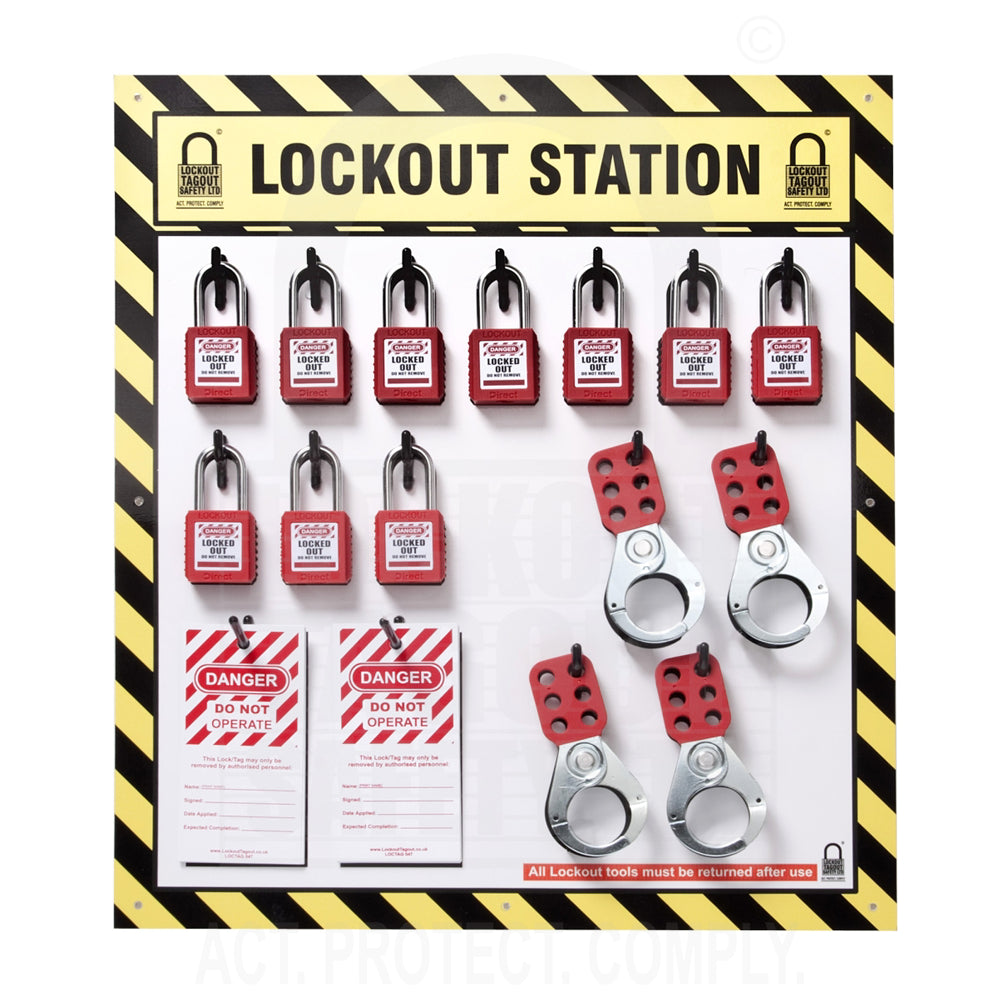 Premium Lock Board 10 Padlock Capacity Premium Lock Board 10 Padlock Capacity